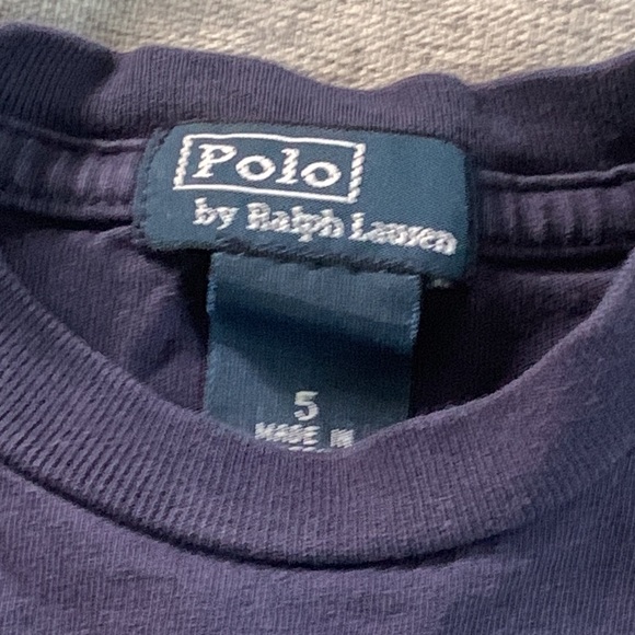 Polo Ralph Lauren Navy and Green Anchor T Shirt - 5 - Picture 2 of 2